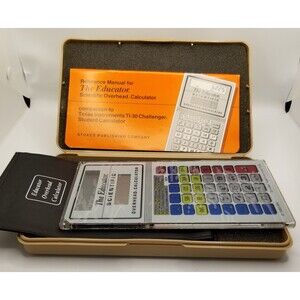 Stokes The educator scientific overhead calculator w/ calculator keeper case vtg